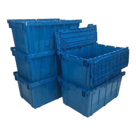 storage crates with flip lids